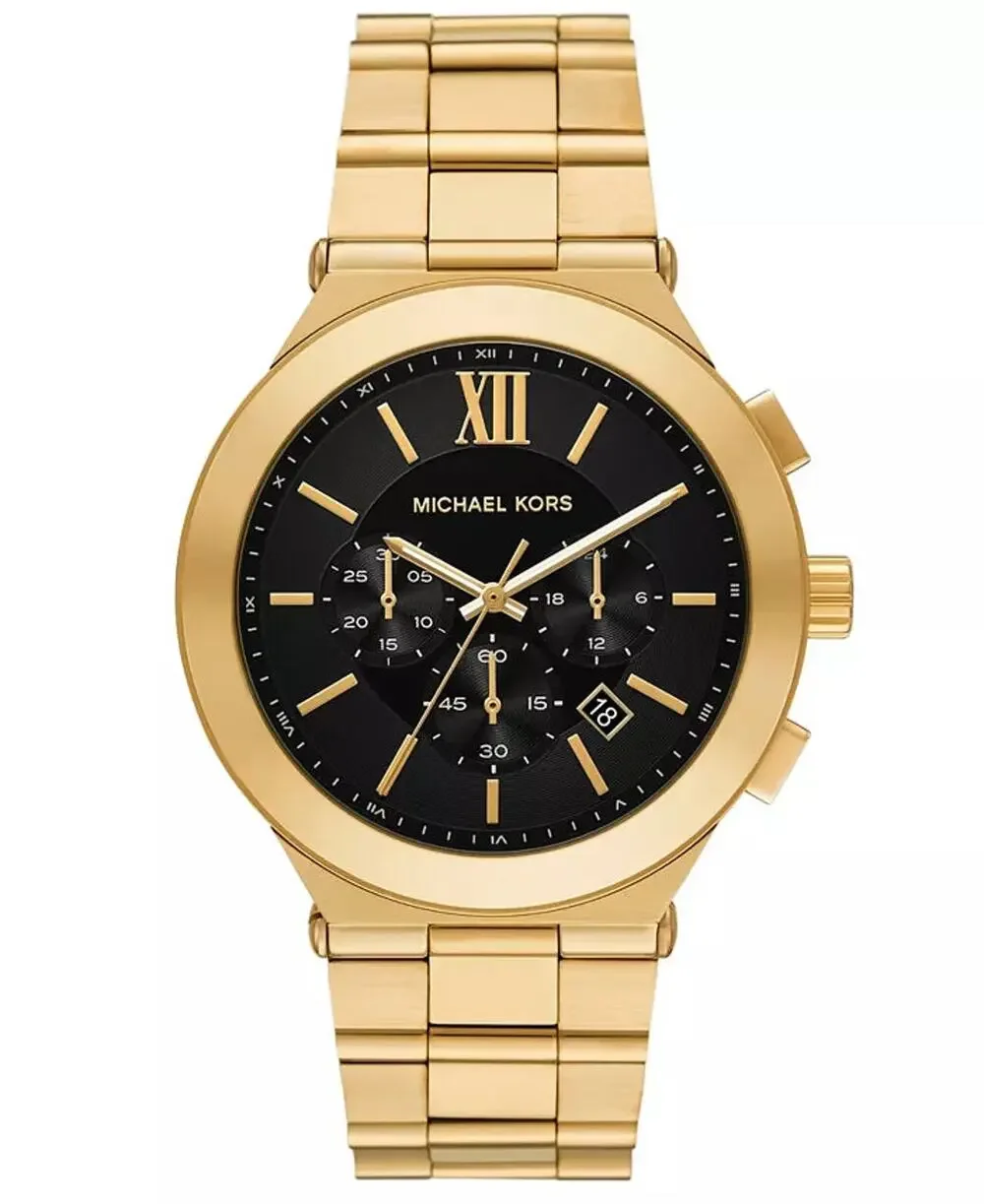 Michael Kors Men's Billie Chronograph Gold-Tone Stainless Steel Watch, 44mm